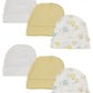 Baby Boy, Baby Girl, Unisex Infant Caps (Pack Of 6)