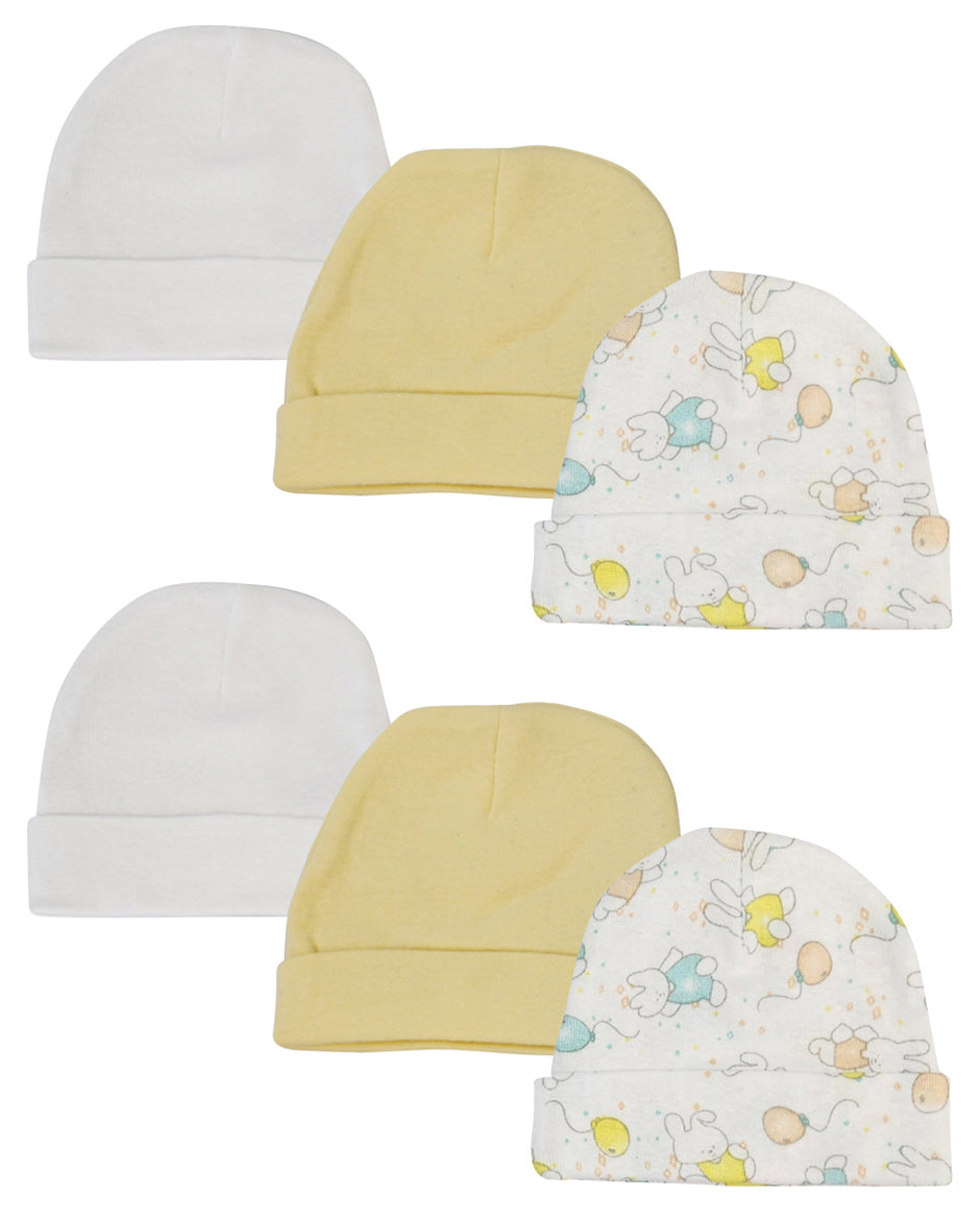 Baby Boy, Baby Girl, Unisex Infant Caps (Pack Of 6)