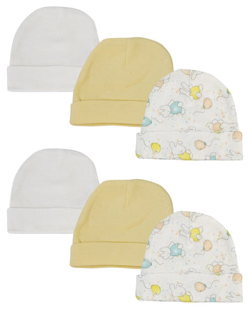 Baby Boy, Baby Girl, Unisex Infant Caps (Pack Of 6)