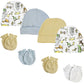 Boys Baby Caps And Mittens (Pack Of 8)