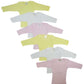 Girls Pastel Variety Long Sleeve Lap T-Shirts  6 Pack