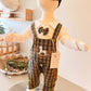 Baby Plaid Dungaree Set | Long Sleeve Shirt, Bow Tie & Hat