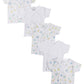 White Side Snap Short Sleeve Shirt  5 Pack