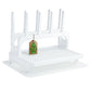 PopYum Glacier White Drying Rack from 100% Recycled Bottles with Silicone Drying Mat, countertop for Baby Bottles, Plastic Bags, Cups, Compact