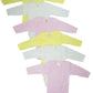 Girls Pastel Long Sleeve Onezie 6 Pack