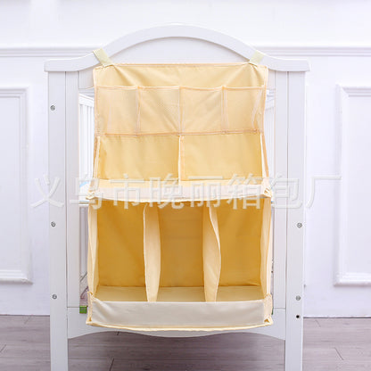 Baby and infant supplies baby crib storage hanging bag diaper feeding bottle storage bag factory direct baby crib three-dimensional bed hanging bag