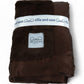 Luxury Baby Blanket with Satin Trim in Luxe Plush, Chocolate