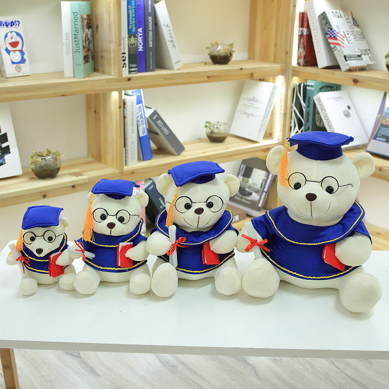 New Creative Toys Cute Graduation Bear Doll Doctor Bear Plush Toy Graduation Gift