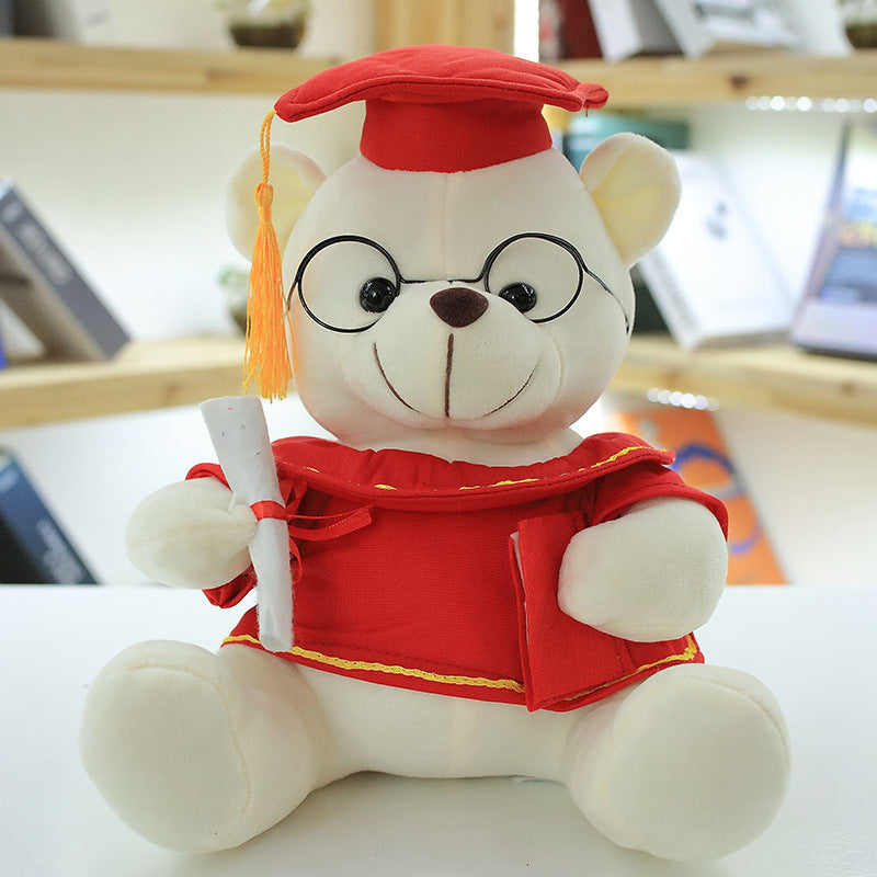New Creative Toys Cute Graduation Bear Doll Doctor Bear Plush Toy Graduation Gift