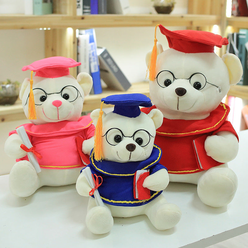 New Creative Toys Cute Graduation Bear Doll Doctor Bear Plush Toy Graduation Gift