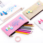 European and American creative stationery pony large capacity Oxford cloth zipper bag student prizes zipper pencil case manufacturers wholesale