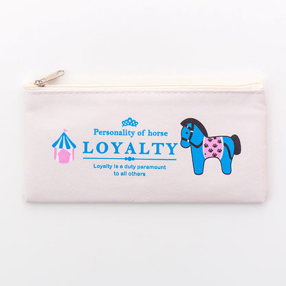 European and American creative stationery pony large capacity Oxford cloth zipper bag student prizes zipper pencil case manufacturers wholesale