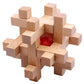 Wisdom Wheel Large Beech Kongming Lock Children's Educational Toys for Adults and Students Decompression Burning Brain Disassembly and Reassembly Luban Lock
