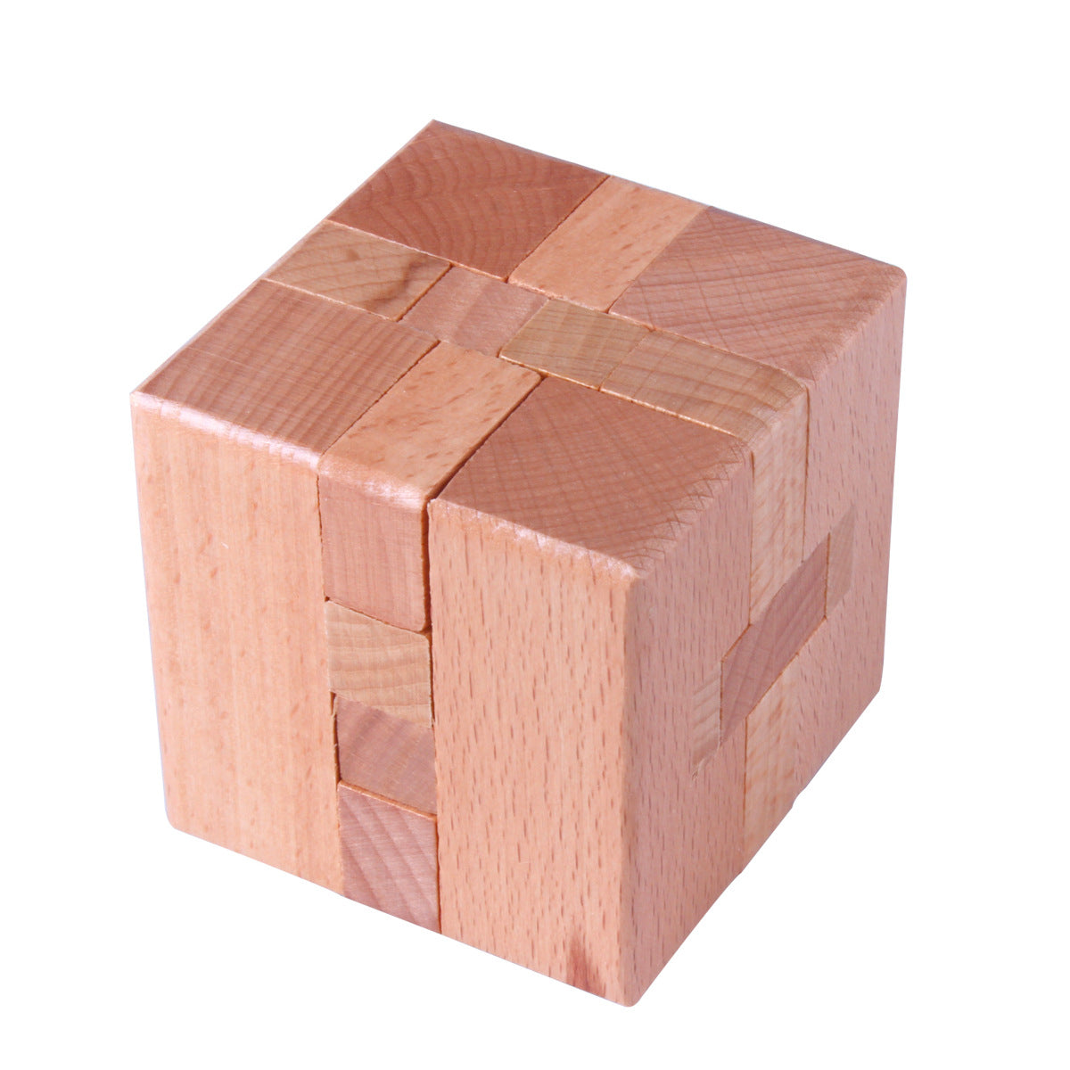 Wisdom Wheel Large Beech Kongming Lock Children's Educational Toys for Adults and Students Decompression Burning Brain Disassembly and Reassembly Luban Lock