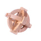 Wisdom Wheel Large Beech Kongming Lock Children's Educational Toys for Adults and Students Decompression Burning Brain Disassembly and Reassembly Luban Lock