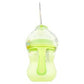Nuby 3-Stage Wide Neck No Spill Bottle with Handles and Non-Drip Juice Spout, 3 Months, 8 Ounce, Green