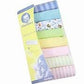 Baby Washcloths Set, 8 Pieces, Multicolour Starfish Print, Ultra Soft Cotton Cloth