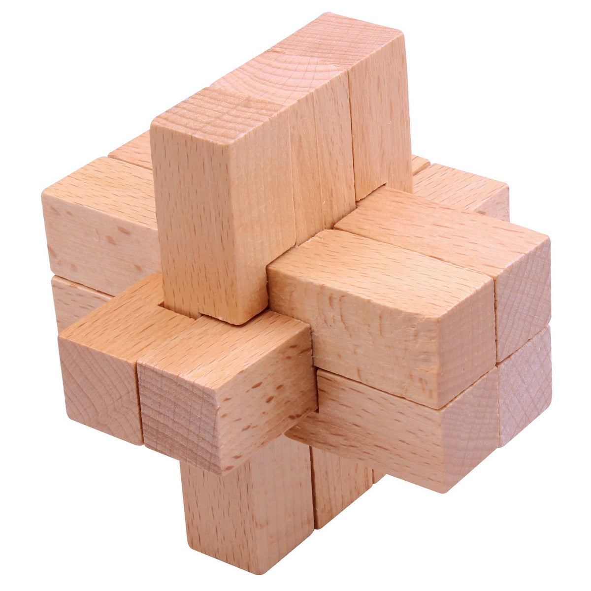 Wisdom Wheel Large Beech Kongming Lock Children's Educational Toys for Adults and Students Decompression Burning Brain Disassembly and Reassembly Luban Lock
