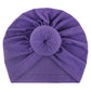 2023 European and American New Baby Products Kidsren's Turban Hat Baby Pure Color Knotted Indian Pullover Hat Amazon