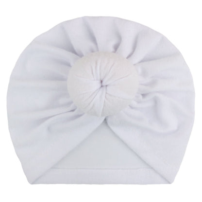 2023 European and American New Baby Products Kidsren's Turban Hat Baby Pure Color Knotted Indian Pullover Hat Amazon
