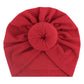 2023 European and American New Baby Products Kidsren's Turban Hat Baby Pure Color Knotted Indian Pullover Hat Amazon