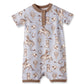 Wild Wrangler/Blue Western Bamboo Shorty Romper for Boys