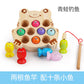 Wooden Ball Kidsren's Wooden Magnetic Kitten Fishing Game Pretend Play Magnetic Early Education Baby Toy Fishing Rod
