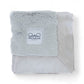 Luxury Baby Lovey with Satin Trim in Luxe Plush, Silver