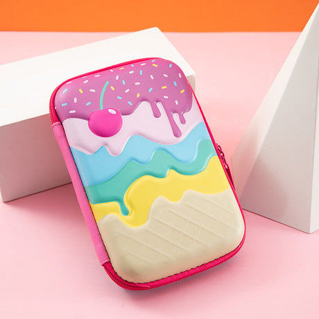 3D New Cute Eva Stationery Box Children's Multifunctional Large Capacity Pencil Bag Student Portable Square Pencil Box