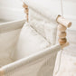 Indoor High Back Cotton Baby & Toddler Swing-Greige/Vanilla Stripe