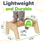 1-Step Wooden Stool for Kids(Multi-Purpose Step Stool for Kitchen, Bath, and Potty Training)