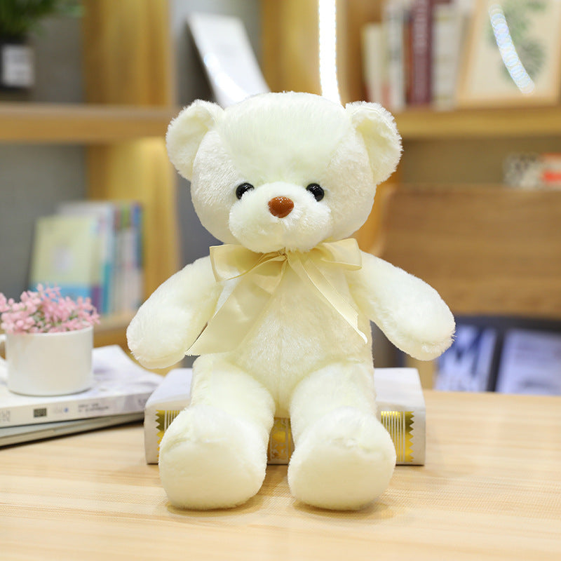 Wholesale Color Bear Wedding Grasping Machine Doll Plush Toy Doll Doll Ribbon Scarf Collar Bear