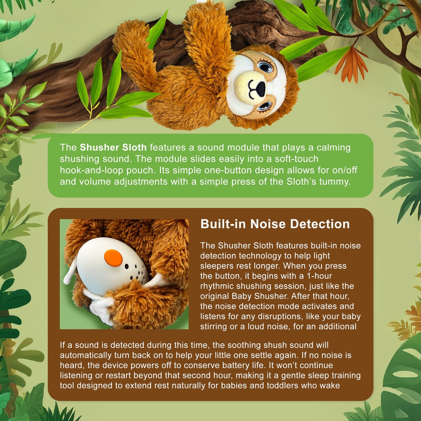 Shusher Sloth & Shushie™ 2-Pack Bundle : Try Shushies™