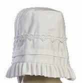 Girls Cotton Christening Gown Dresses With Bonnet Set - Baby Or Infant Girl'S Christening Dress - 6 Months White