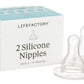Lifefactory 9Oz Glass Baby Bottle 2Pk Bundle With 2 Stage 3 Nipples (Kale/Kale)
