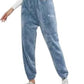 TrandingOutfit Girls Woolen Winter Warm Lower Track Pant Inside Fleece Pyjamas Free Size Pack of 1 Pajama (M, Sky Blue)
