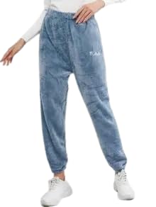 TrandingOutfit Girls Woolen Winter Warm Lower Track Pant Inside Fleece Pyjamas Free Size Pack of 1 Pajama (M, Sky Blue)