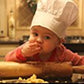 CHEFSKIN Baby Toddler White Chef Hat Adjustable Fits Babies 12-36 Mos