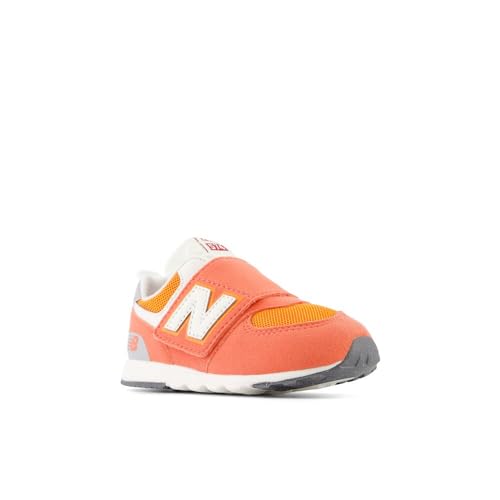 New Balance Baby 574 V1 70S Racing New-B Hook & Loop Sneaker, Gulf Red/White, 3.5 Us Unisex Infant