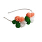 Belleza Crafting With Creativity Tricolor Handmade Yarn Flower Hairband For Girls | Soft Double Flower Headband For School, Fest