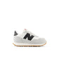 New Balance Kids 237 Bungee Sneaker, White/Black, 3 W Infant (0-12 Months)