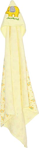 ABM UNLIMITED 100% Cotton Super Soft Hooded Towel for Kids/Baby/New Born (Yellow)