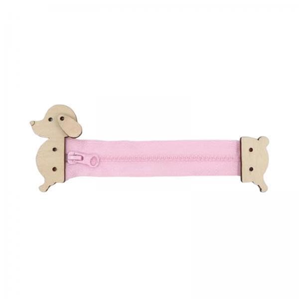 ATORSE 2Xmontessori Busy Board Material Interactive for Preschool Children Gifts Dog Pink