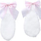 1 Pair Pink Bunny Plush Lop Ears Hair Clip Rabbit Furry Ears Ribbon Bow-knot Girls Hair Hairpin Cosplay Headwear Easy to Wear Or