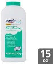 Equate Aloe And Vitamin E Pure Cornstarch Baby Powder (2 Pack - 15 Oz)