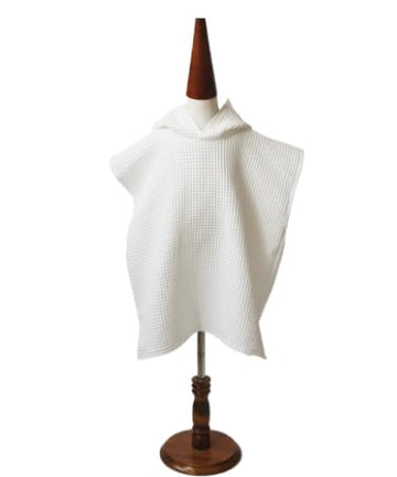 Lille BARN Baby Waffel Hooded Towel (Vanilla White)