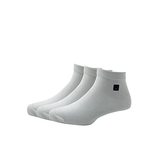 Allen Solly MenS Cotton Ankle Length Socks (Pack Of 3)  White