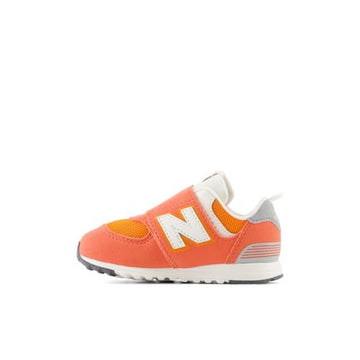 New Balance Baby 574 V1 70S Racing New-B Hook & Loop Sneaker, Gulf Red/White, 3.5 Us Unisex Infant