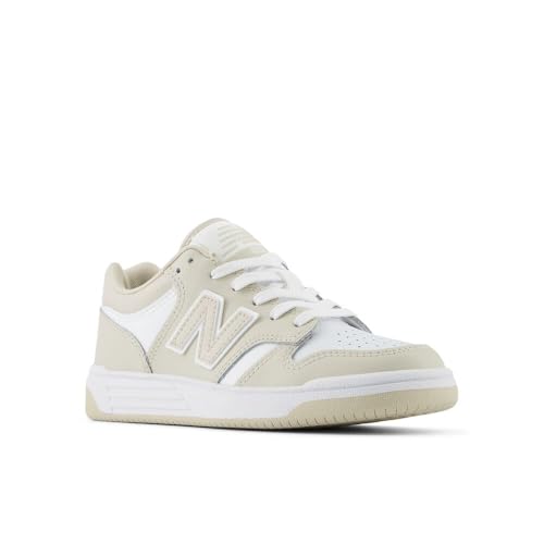 New Balance Baby 480 V1 Lace-Up Sneaker, Timberwolf/White, 3 Wide Us Unisex Infant