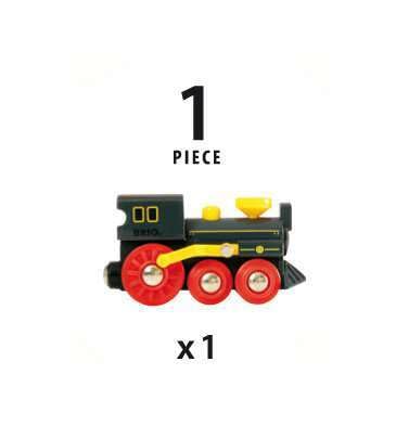 BRIO Old Steam Engine - Authentic Piston Action Toy | Ideal for Imaginative Play | Fully Compatible Wooden Railway Sets | Perfec